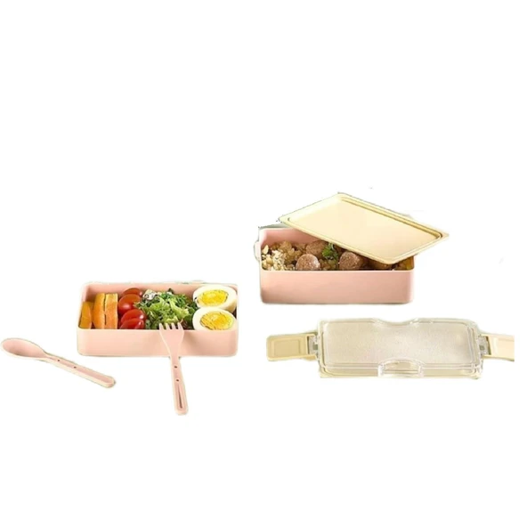Tuffex 2 Katlı Luno Beslenme Saklama Kabı Lunch Box Çatal Kaşık TP826 - 11