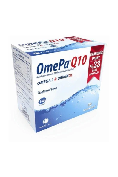 OMEPA Q10 Omega3 Ubiquinol 90 Kapsül 8680133000720 ürün görseli