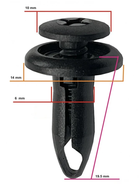 FORD DAVLUMBAZ VE TAMPON KLİPSİ (50 ADET) - 2