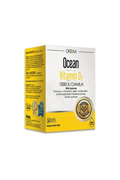 Ocean Vitamin D3 1000 Iu 50 ml Damla ürün görseli