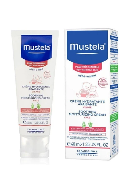 MUSTELA Soothing Moisturizing Cream 40ml | Hassas Ciltler Için Yüz Kremi ürün görseli