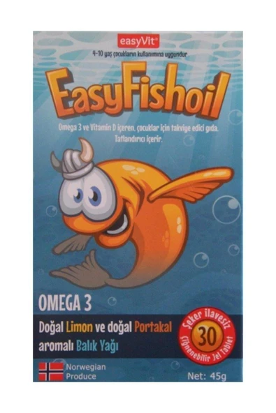 Easyfishoil Omega 3 Ve D Vitamini 4-10 Yaş 45 Gr ürün görseli