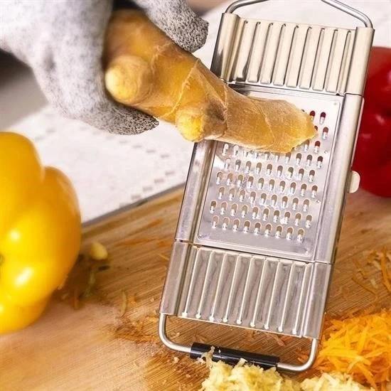 İpek Yıldızı® Ayarlanabilir 3 Farklı Başlıklı Tutmalı Sebze Dilimleyici Peynir Rendeleyici Aparat - 3