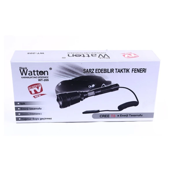 Orjinal 800 Lümen T6 Özel Avcı Feneri Watton Wt-205 - 15