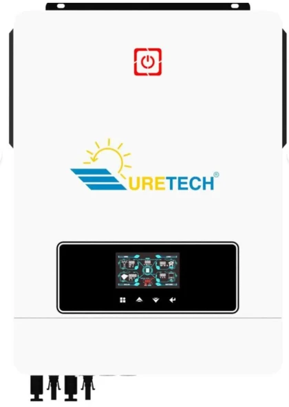 URETECH 10.2kva 10.2kw 10200 Watt Tam Sinüs Akıllı Mppt 160a (55-450VDC) Inverter 48vdc-220vac 11kw ürün görseli 1