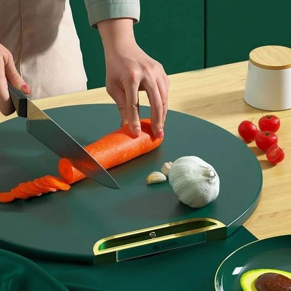 İpek Yıldızı® Mutfak Sebze,Meyve,Et,Balık,Ekmek Doğrama Kesme Tahtası Standlı Kesim Panosu - Resim 3