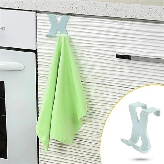 İpek Yıldızı® Mutfak Banyo Dolap Kapağına Takılan Meta Havlu Askılığı Aparatı