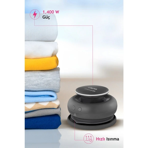 HandyGo AL 5533 A 2'si 1 Arada Ütü & Kırışık Giderici Antrasit - 11