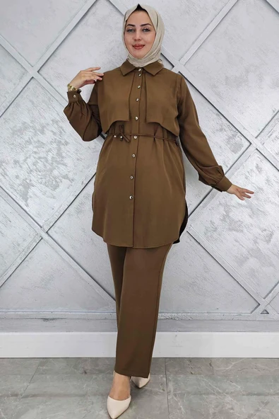 KADIN BELİ BAĞCIKLI TESETTÜR TAKIM - Resim 2