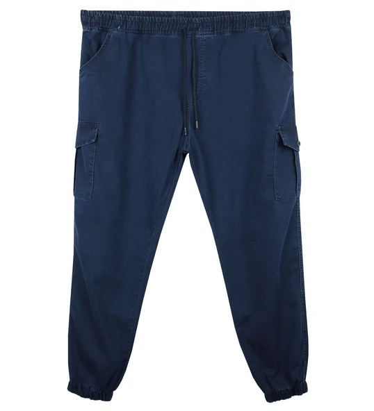 Erkek Büyük Beden 100-156 Kilo Arası İçin Uygun Kargo Cepli Jogger Kot Pantolon - 6