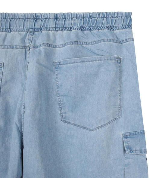 Erkek  Büyük Beden 100-156 Kilo Arası İçin Uygun Kargo Cepli Jogger Kot Pantolon - 10