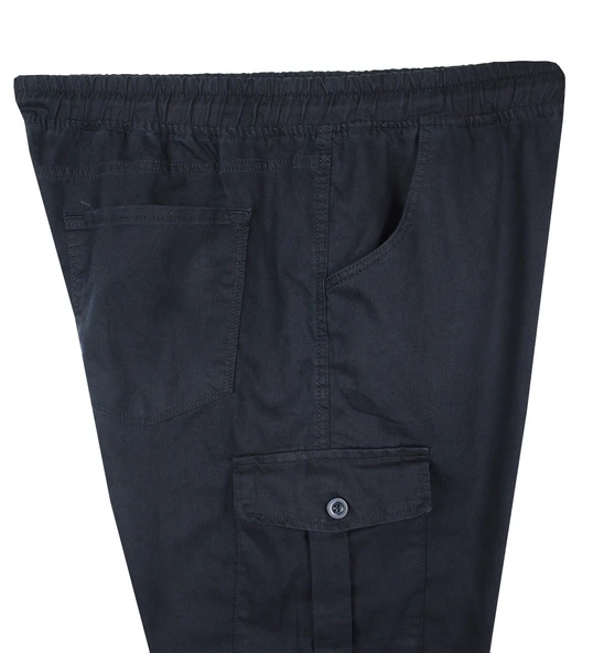 Erkek Büyük Beden 100-156 Kilo Arası İçin Uygun Kargo Cepli Jogger Kot Pantolon - 11