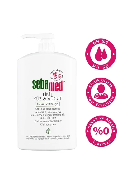 SEBAMED Likit Yüz & Vücut Temizleme Jeli 1000 ml 4103040134509 - Resim 2