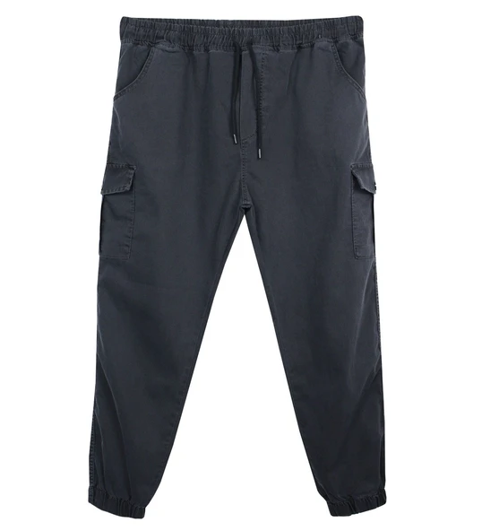 Erkek Büyük Beden 100-156 Kilo Arası İçin Uygun Kargo Cepli Jogger Kot Pantolon - 5