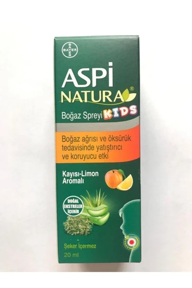 Aspinatura Kids Kayısı Limon Aromalı Boğaz Spreyi 20 Ml 8699546650057 ürün görseli