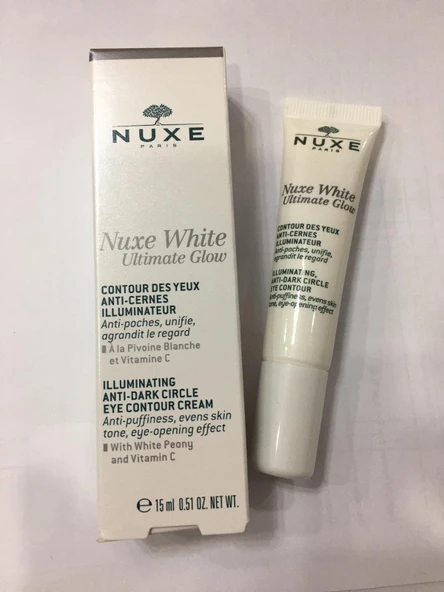 NUXE WHITE ULTIMATE GLOW KOYU HALKA KARŞITI AYDINLATICI C VİTAMİNLİ GÖZ ÇEVRESİ BAKIM KREMİ 15 ML 3264680019685 ürün görseli