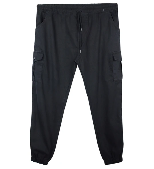 Erkek Büyük Beden 100-156 Kilo Arası İçin Uygun Kargo Cepli Jogger Kot Pantolon