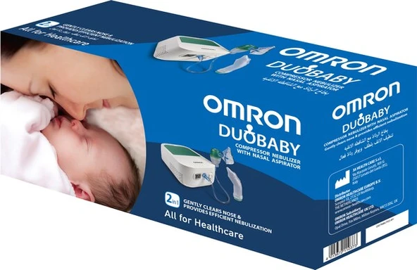 Omron NE-C301E Duobaby Kompresörlü Nebulizatör + Burun Aspiratörü 4015672110342 - Resim 6