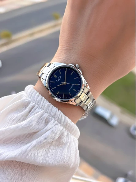 Q&Q Çelik Kordon 2 Yıl Garantili 30 Mt Suya Dayanıklı Kadın Kol Saati  BQ.K.37A-004PY - Resim 2