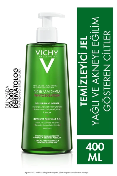 VICHY Normaderm Phytosolution Arındırıcı Yüz Temizleme Jeli, Yağlı ve Karma Ciltler 400 ml - 1