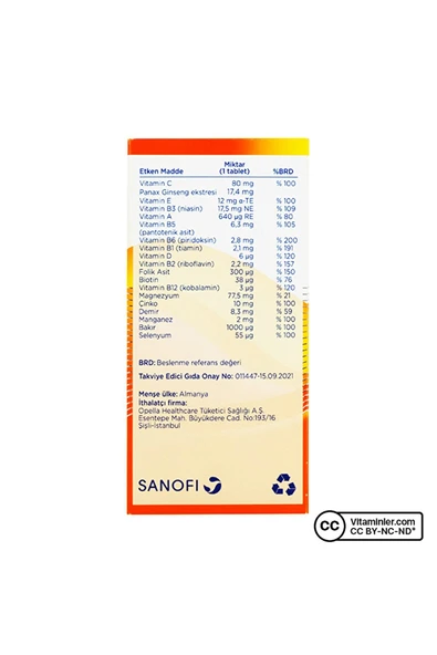 PHARMATON VITALITY 100 Tablet Multivitamin - Resim 3