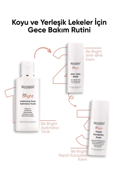 DERMOSKIN Be Bright  AHA/BHA Cream 33 ml 8697796000929 - Resim 4