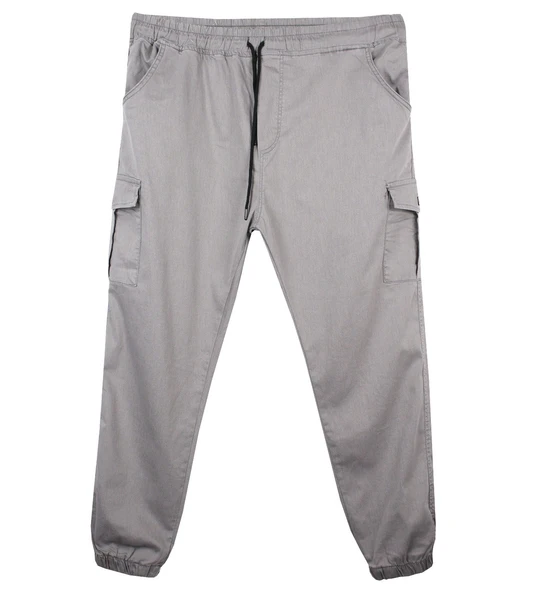 Erkek  Büyük Beden 100-156 Kilo Arası İçin Uygun Kargo Cepli Jogger Kot Pantolon - 3