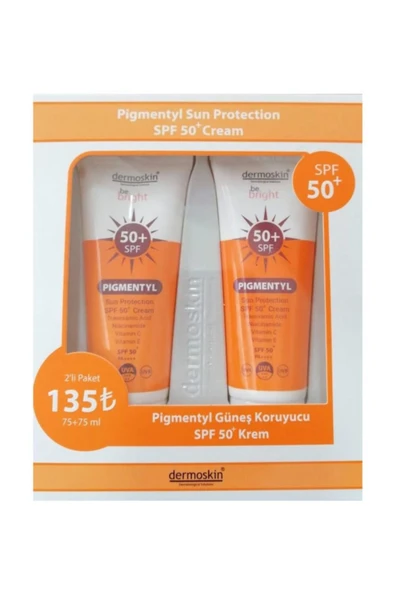 DERMOSKIN Be Bright Pigmentyl güneş Koruyucu Spf 50+ Krem 75 ml - 2'Li 8697796001018 - Resim 6