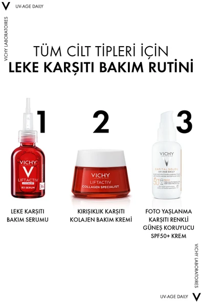 VICHY Capital Soleil Uv Age Daily Foto Yaşlanma Karşıtı Renkli Spf50+ Güneş Koruyucu Krem 3337875795265 - Resim 7