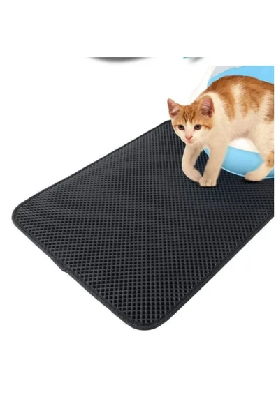Mucit Home Kedi Tuvalet Paspası Kedi Kumu Paspası Elekli Kum Toplayıcı Kedi Halısı - 2