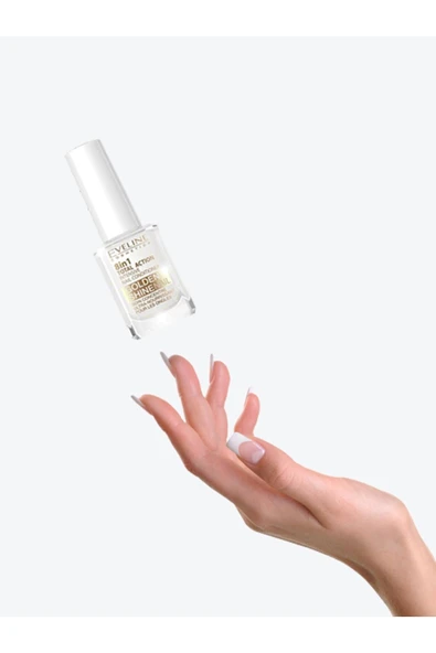 EVELINE 8'i 1 Arada Total Bakım Altın Işıltısı Tırnak Bakım - 8 In 1 Total Action Golden Shine 12 ml 5901761972436 - Resim 3