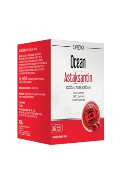 Ocean Astaksantin 30 Kapsül 8697595871348 ürün görseli