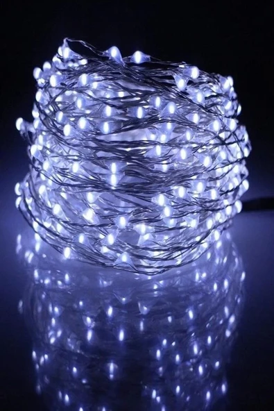 İpek Yıldızı® Pilli 5 metre Dekoratif Peri Led Beyaz Aydınlatma Süsleme Lambası - 7