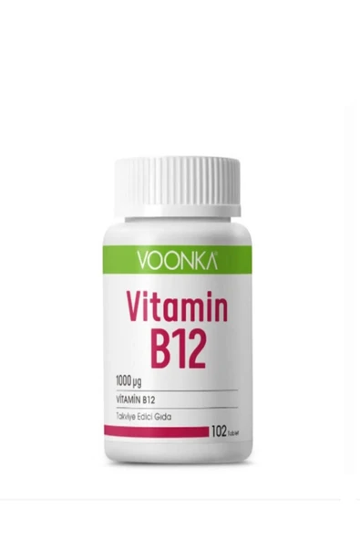 VOONKA Vitamin B12 İçerikli Takviye Edici Gıda 102 Tablet 8680807008335 ürün görseli