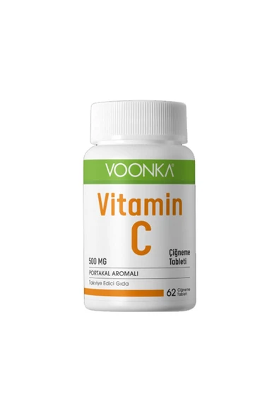 VOONKA Vitamin-c Portakal Aromalı Takviye Edici Gıda 62 Tablet 8682241302277 ürün görseli