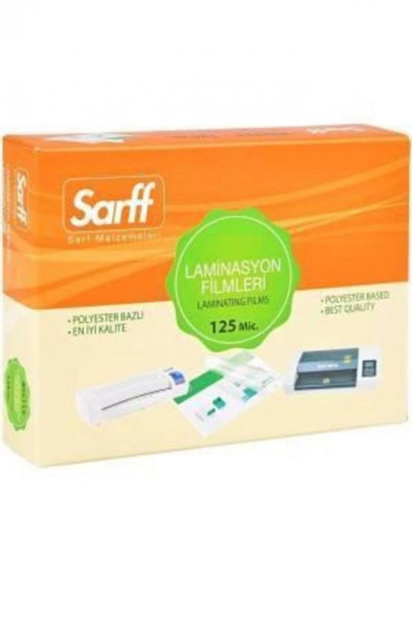 Sarff Laminasyon Filmi 125 Micron 65x95 Mm (100 Lü)