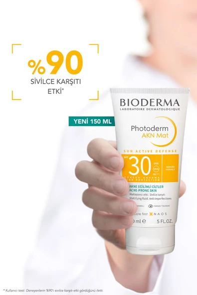 BIODERMA Photoderm AKN Mat Sivilce Karşıtı Güneş Kremi Yağlı Akne Eğilimli Ciltler Matlaştırıcı Etki 150 ml 3701129807378 - Resim 3