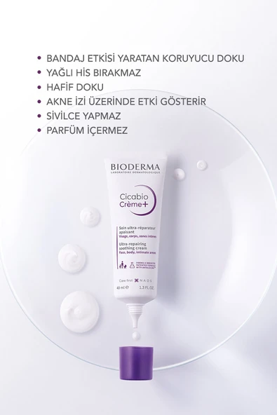 BIODERMA Cicabio Cream+ Cilt Bariyeri Onarıcı Nemlendirici Yatıştırıcı Tüm Ciltler için Yüz Vücut Krem 40 ml 3701129810095 - 5