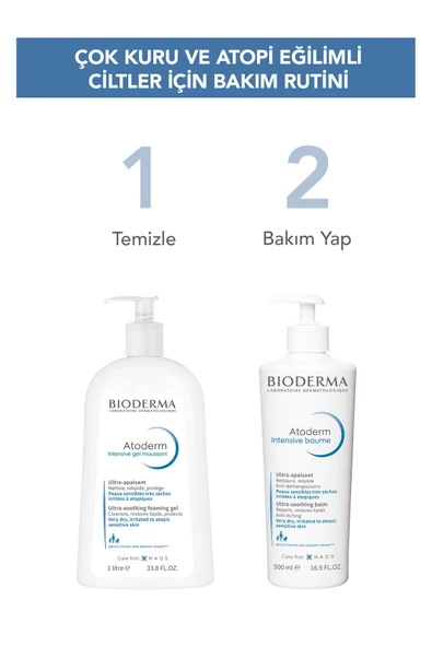 BIODERMA Atoderm Intensive Foaming Gel Çok Kuru Atopi Eğilimli Cilt Onarıcı Temizleme Jeli Niasinamid 200 ml - Resim 6