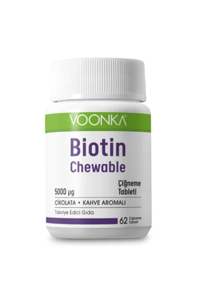 VOONKA Biotin 5000 Mcg 62 Çiğneme Tableti 8682241302079 ürün görseli