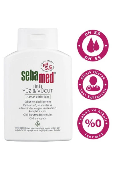 SEBAMED Likit Yüz & Vücut Temizleyici 200 ml 4103040115362 - 2