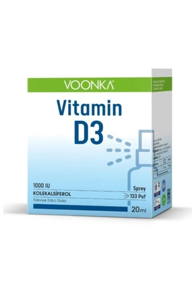 VOONKA Vitamin D3 1000 Iu Sprey 20 Ml 8682241302185 ürün görseli