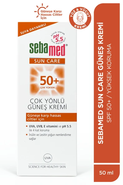 SEBAMED Sun Care UVA / UVB Filtresi ve E Vitamini Üçlü Yüksek Koruma Çok Yönlü Güneş Kremi 50 SPF 50 ml - Resim 2