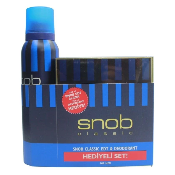 Snob Classic Edt 100ml +150ml Deo Erkek Parfüm Seti ürün görseli 1