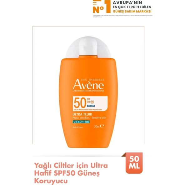 AVENE Ultra Fluid Oil Control Yağlı Ciltler İçin Ultra Hafif SPF 50 Güneş Kremi 50 ml ürün görseli