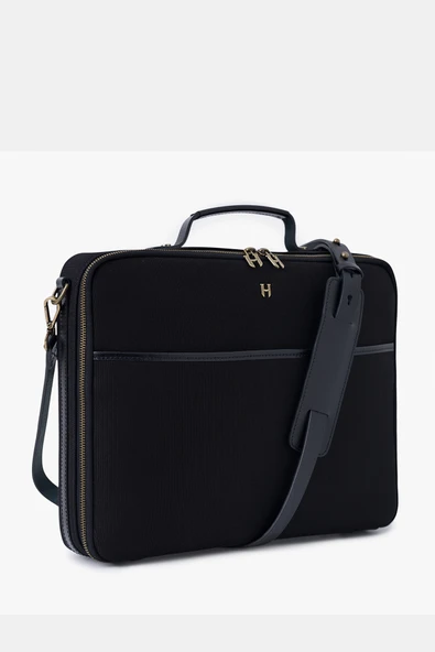 Boris Hakiki Deri Erkek 15,6" Tek Bölmeli Dizüstü Bilgisayar Çantası - Resim 9