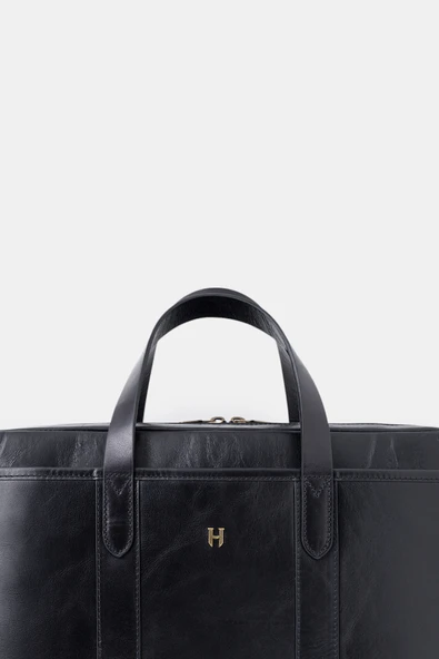 Benedict Hakiki Deri Erkek 15,6" İki Bölmeli Dizüstü Bilgisayar Çantası ürün görseli 1