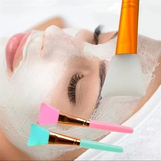 İpek Yıldızı® 2li Silikon Temizlemesi Kolay Kullanılabilen Yüz Cilt Bakımı Maske Ve Krem Spatulası - 7