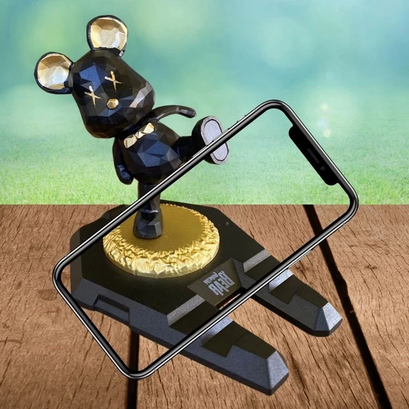 İpek Yıldızı® Ayıcıklı Telefon ve Tablet Standı Masa Üstü Telefon ve Tablet Tutucu Aparatı - Resim 2