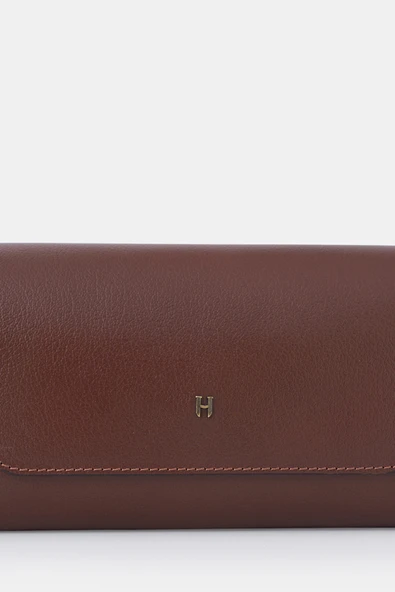 Connel Hakiki Deri Unisex Kapaklı Küçük El Çantası - Resim 10